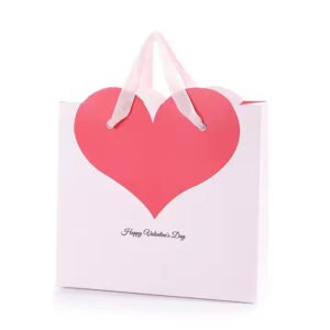 Heart Shaped White Card Paper Bag
