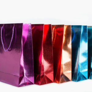 Premium embossed sustainable coated paper gift bags