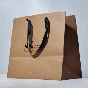Knotted kraft paper bag